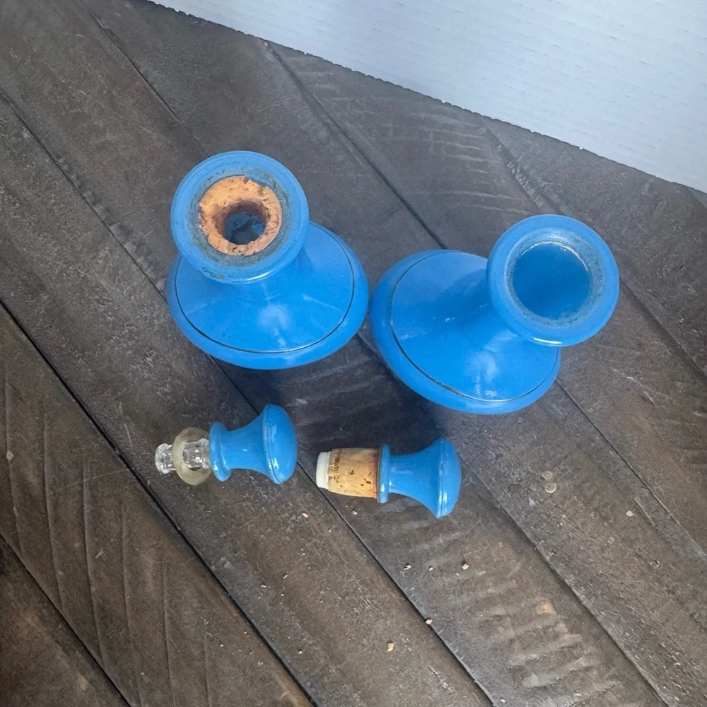 AVON Elegant Blue Ceramic Bottles